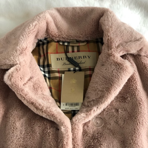 Burberry Coat Blush Size 6